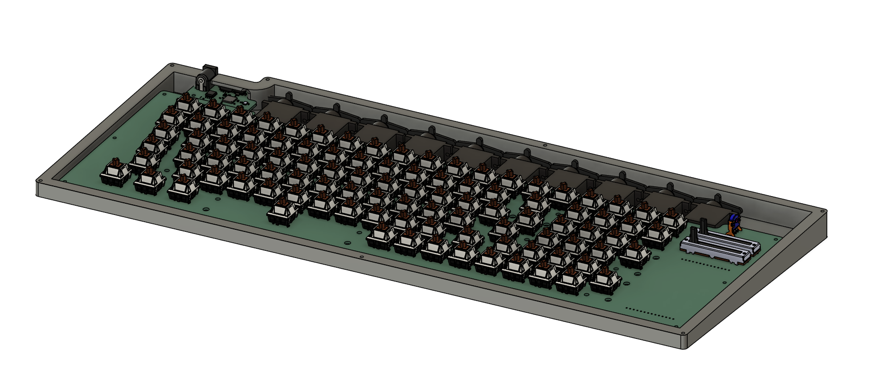Bottom case and pcbs
