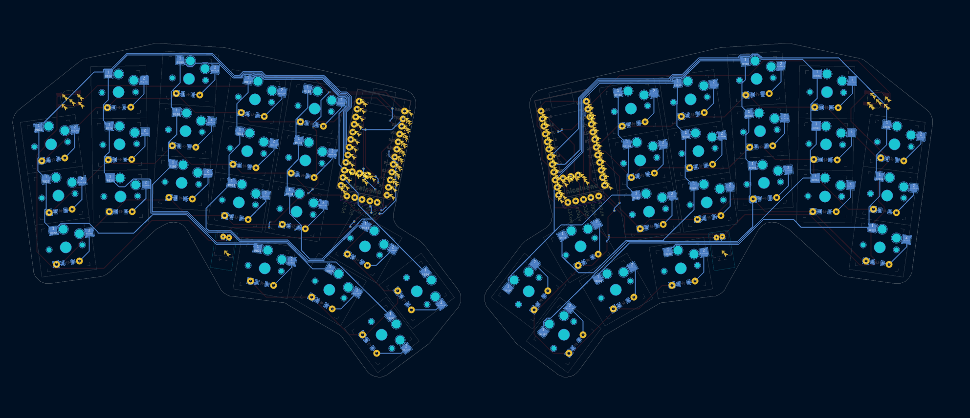 routed pcb back