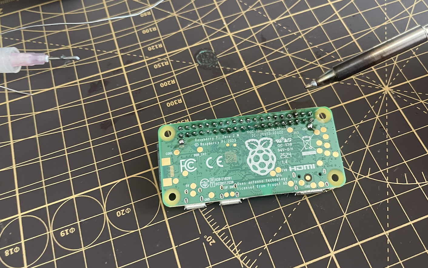 GPIO Headers Soldered to Pi Zero 2 W