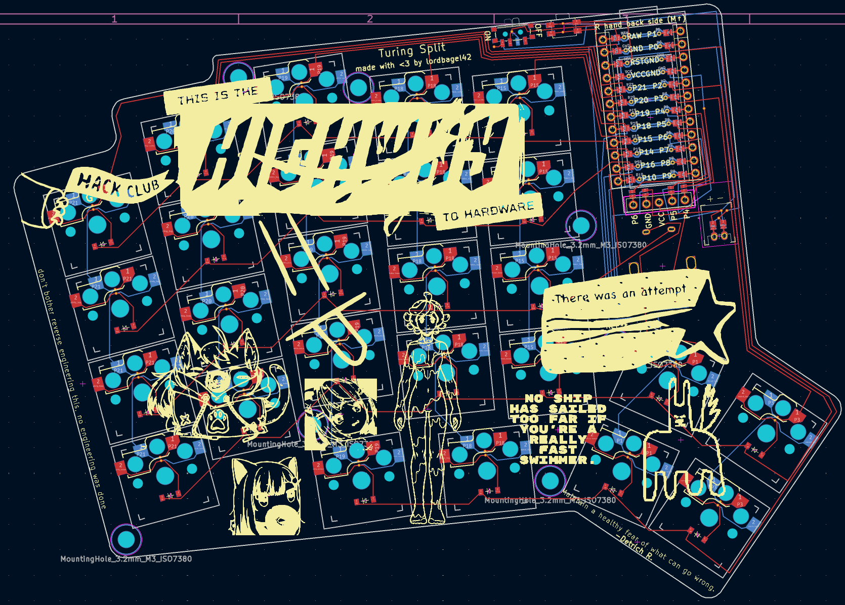 the pcb with silkscreen