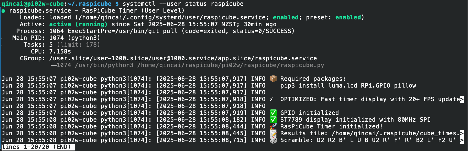systemctl log