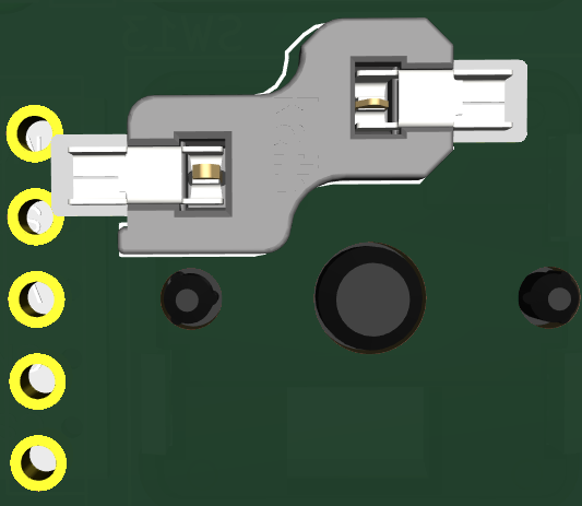 Problem with the PCB with pads for diodes touching display pin holes