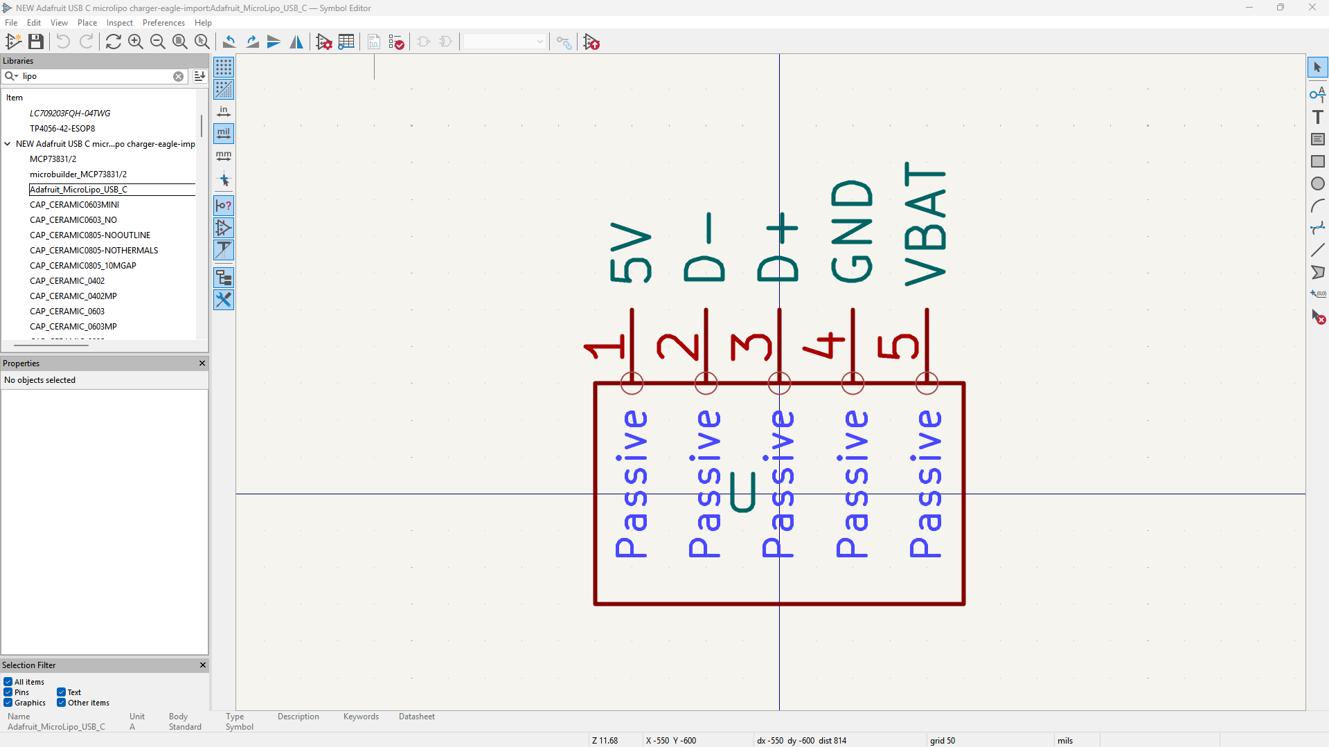 custom symbol of the adafruit micro lipo charger